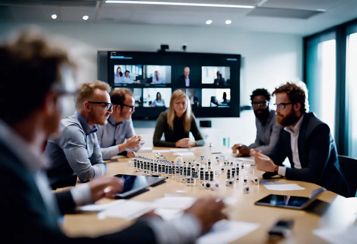 Professionals participating in a digital transformation training session.
